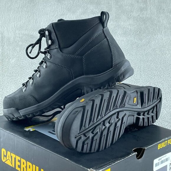 Cat Footwear Men's Waterproof Soft Toe Work Boot, Black, 12 Wide NWB S137 - Picture 3 of 10